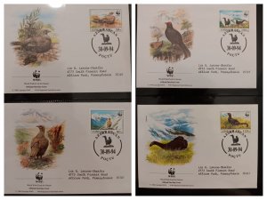 O) 1994 AZERBAIJAN, WWF - WORLD WILDLIFE FUND, BIRDS, LYRURUS MLOKOSIEWICKZI,  F