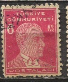 Turkey 1940: Sc. # 746A; Used Single Stamp