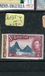 ST LUCIA (P2607B)  KGVI   1/-, 2/-   SG 135-6     MOG 