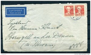 Sweden 1942 Cover Double Censored Horizontal pair