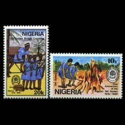 NIGERIA 1989 - Scott# 553-4 Girl Guides Set of 2 NH