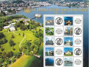UN - Vienna #610 UNPA on the Traunsee (2017). Personalized Sheet.