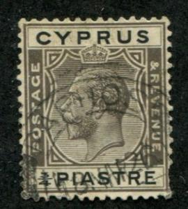 Cyprus SC# 90 George V 3/4p faulted canceled