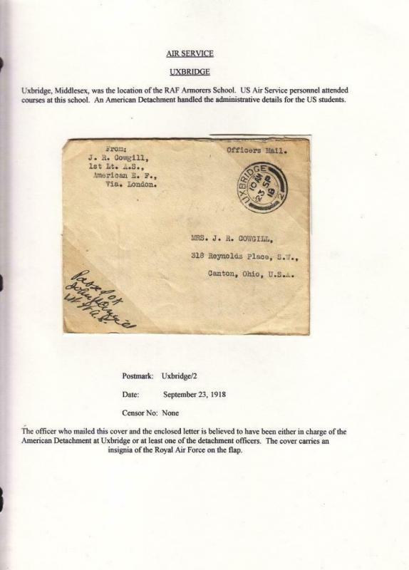1918, AEF in BEF: Uxbridge, American Detachment, See Remark (M3878)