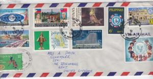 Philippines 1970 Airmail Cover To England Postal History J215