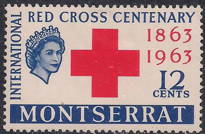 Montserrat 1963 QE2 12 ct Red Cross Centenary MM SG 155 ( J1151 )