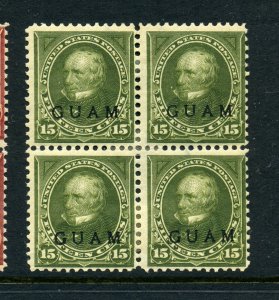 Guam 10 Overprint Mint Block of 4 Stamps By436