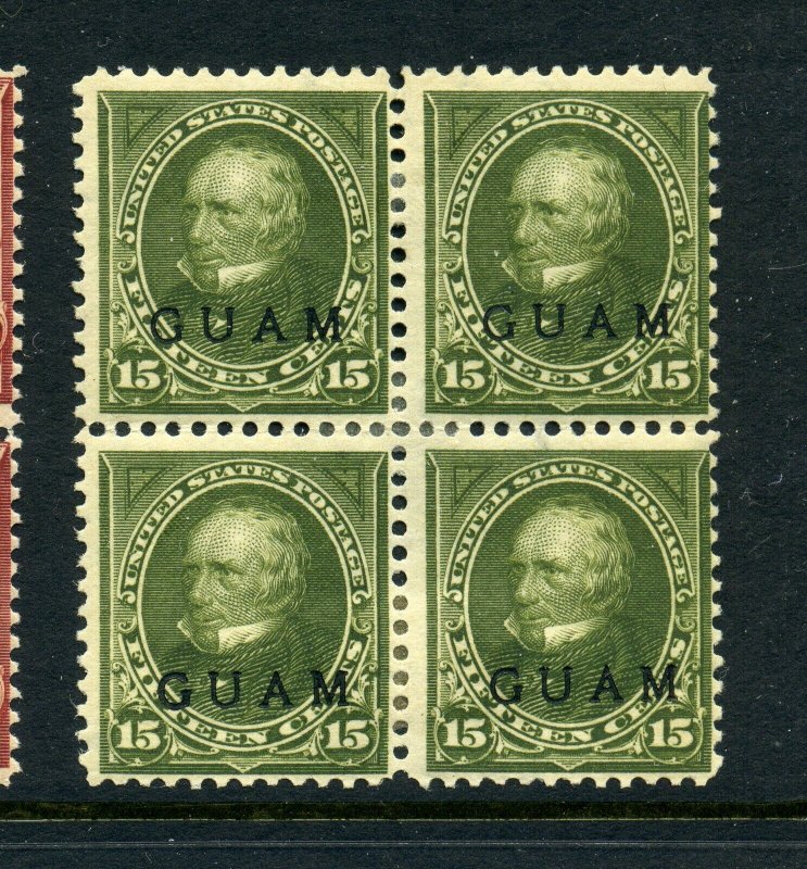 Guam Scott 10 Overprint Mint Block of 4 Stamps (Stock By 436)