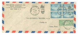 US C9/C20 1938 10c Map + 25c Clipper x4 paid 4x the 30c per half ounce airmail rate (in effect 12/37-3/45) on this cover sen