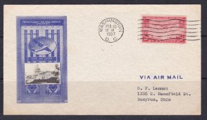 US Scott C22 on February 15, 1937, First Day Cover.  Scott $50