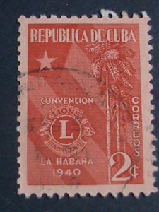​CUBA-LION CLUB-ROTARY CLUB OF CUBA USED-VERY OLD STAMP-VERY FINE PLEASE WATCH