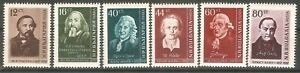 Bulgaria 1958 MNH Stamps Scott 996-1001 Famous Men Music Biology Philosophy