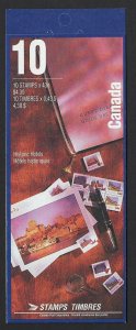 Canada BK160b: 43c Historic CPR Hotels booklet of 10, open TI, Scott 1471b, NH