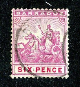 1892 Barbados Sc.# 76 used cv $3 ( 9685 BCXX )