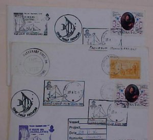 POLAND  PAQUEBOT 3 DIFF. 1951,1976 x2 ONE TO GREENLAND