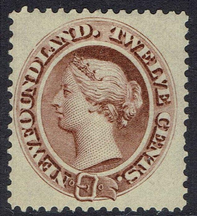 NEWFOUNDLAND 1894 QV 12C DEEP BROWN