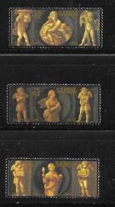 Samoa 1984 Christmas Raphael three virtues Sc 634-636 MNH A1386