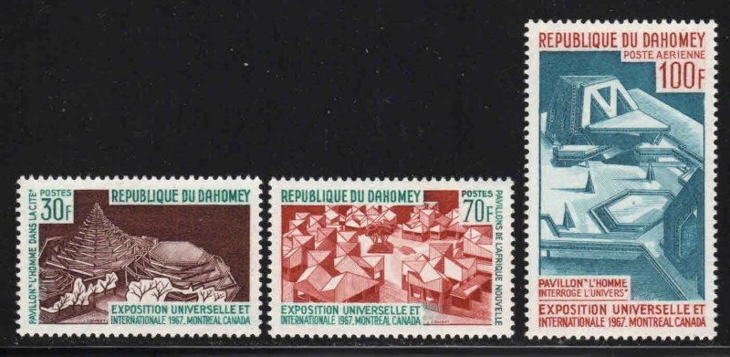 Dahomey #235-36, C57 ~ Cplt Set of 3 ~ Expo '67, Montreal ~ Mint, NH (1967)