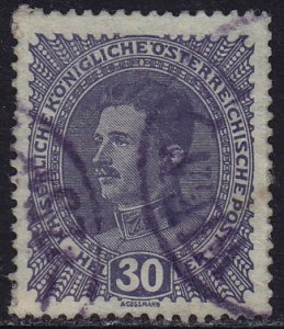 Austria - 1917 - Scott #171 - used - violet WIEN pmk