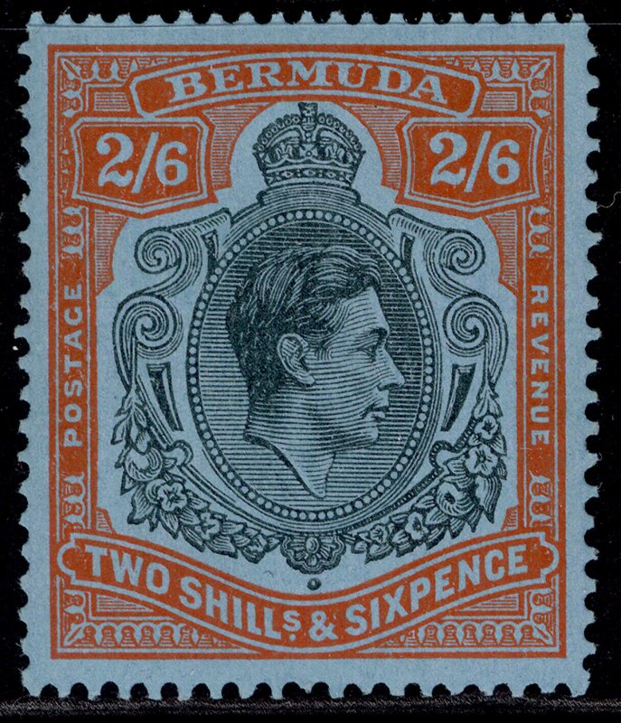 BERMUDA GVI SG117c, 2s 6d black & orange-red/pale blue, M MINT. Cat £17.