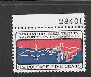 #1306 MNH Plate # Single