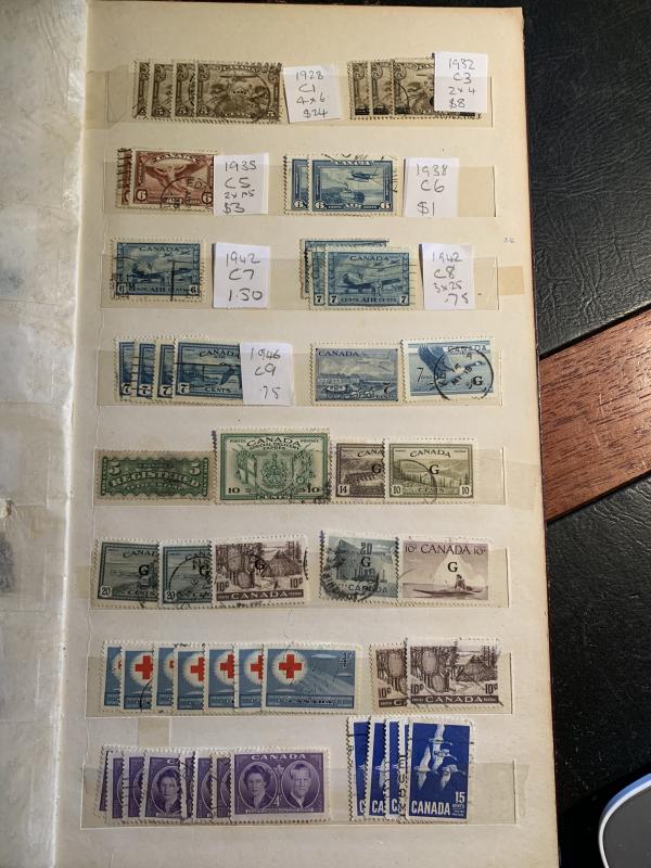 STAMP STATION PERTH: Canada Stockbook from 1870 to 1972 Used Cat. Value $1500+