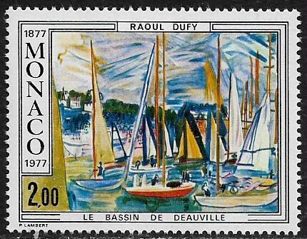 Monaco #1063 MNH Stamp - The Dock at Deauville Painting by Dufy