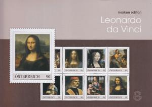 2019 Austria Paintings of Da Vinci MS8 in Folder (Scott NA) MNH