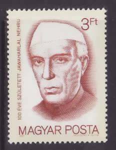 Hungary-Sc#3208-unused NH set-Nehru-1989-