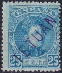 Spanish Morocco 1908 Sc 13 Tetuan MLH* violet overprint variety experts mark