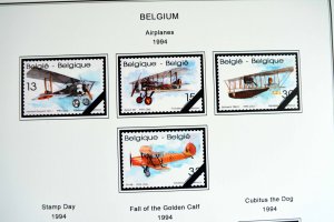 COLOR PRINTED BELGIUM 1976-1999 STAMP ALBUM PAGES (94 illustrated pages)