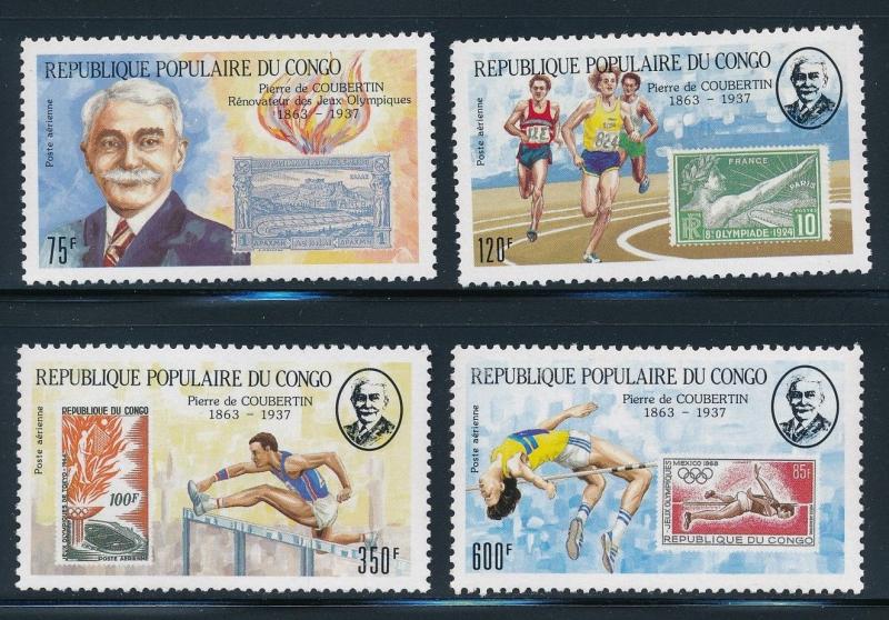 Congo - Coubertin - Olympic Games set MNH - 1987