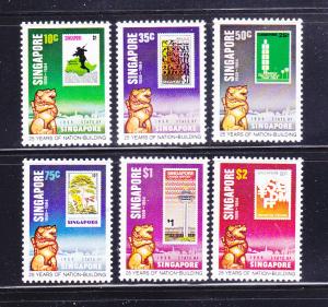 Singapore 442-447 Set MNH Stamps On Stamps