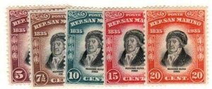 San Marino Scott 169-73 Mint hinged