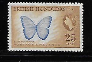 BRITISH HONDURAS 151 MINT HING BUTTERFLY1953-1957 ISSUE