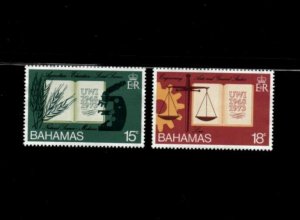 Bahamas 1974 - University of West Indie  - Set of 2 Stamps  - Scott #356-7 - MNH