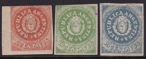 ARGENTINA 3 old forgeries of this classic issue.............................5415