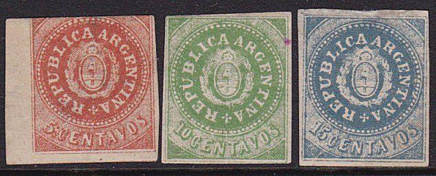 ARGENTINA 3 old forgeries of this classic issue.............................5415