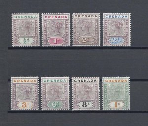 GRENADA 1895/1899 SG 48/55 MINT Cat £120