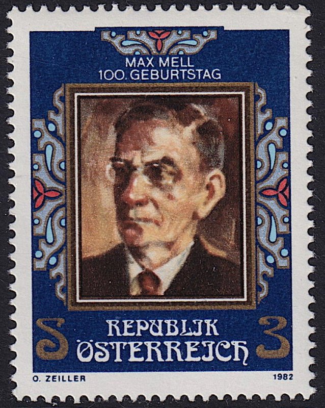 Austria - 1982 - Scott #1227 - MNH - Writer Poet Max Mell