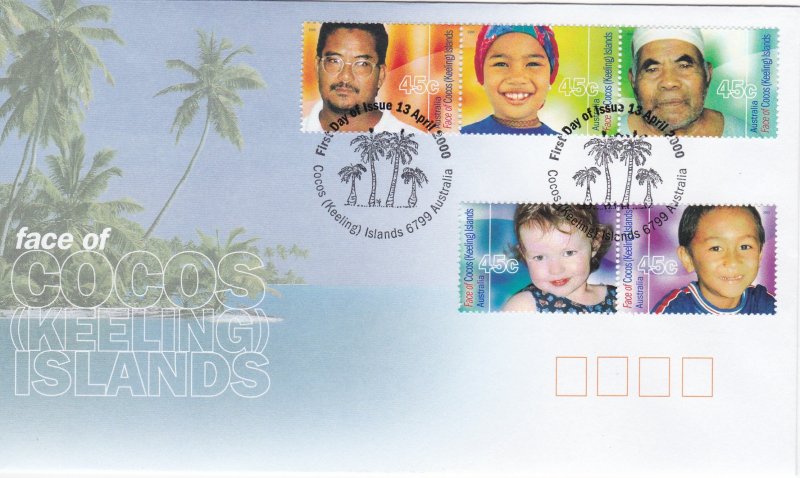 Cocos Islands # 332, Faces of Cocos Islanders, First Day Covers