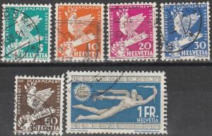 Switzerland #210-5 F-VF Used CV $19.85 (D458)