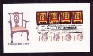 FDC PNC 4c Chair P1111 US 3761a Comb w/ Box Label & PNCs 8.4c Chair 1,2,3