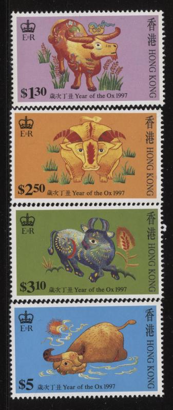 HK Scott #780-783  Year of the Ox  1997   MNH SCV $3.00