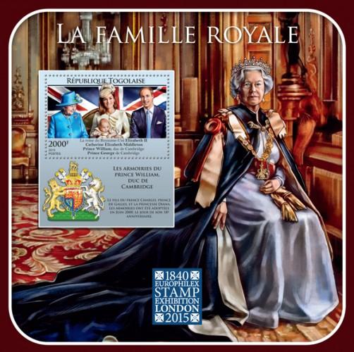 TOGO 2015 SHEET THE ROYAL FAMILY ROYALTY QUEEN ELIZABETH WILLIAM tg15117b