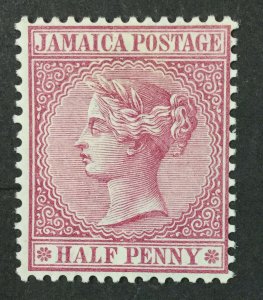 MOMEN: JAMAICA SG #7a DEEP CLARET 1883 CROWN CC MINT OG NH £29++ LOT #61725