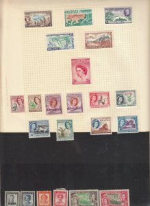 SOUTHERN RHODESIA 2 ALBUM PAGE  VALUES MOSTLY 1937-55, MINT,/USED 