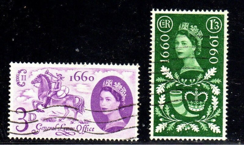 GREAT BRITAIN #375-376 1960 QEII F-V USED d