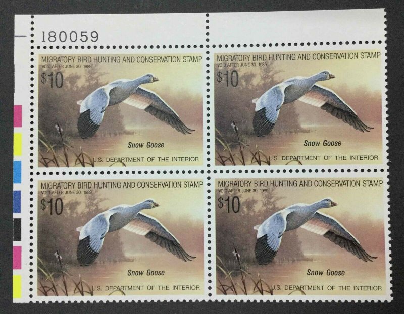 MOMEN: US STAMPS DUCK #55 PLATE BLOCK MINT OG NH LOT #54090