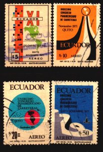 Ecuador Scott # C487 - C490 Used Hinged